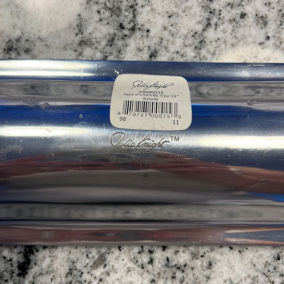 Julia Knight Classic 16" Hors D'oeuvres Tray in Snow - Picture 7 of 8